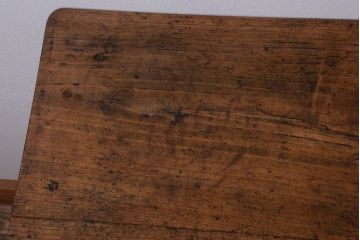 アンティーク家具　和製アンティーク　古い木味の銀モールガラス戸カウンターテーブル