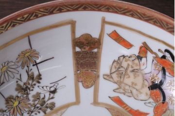 アンティーク雑貨　古民具・骨董　明治〜大正　九谷色絵なます皿5客セット