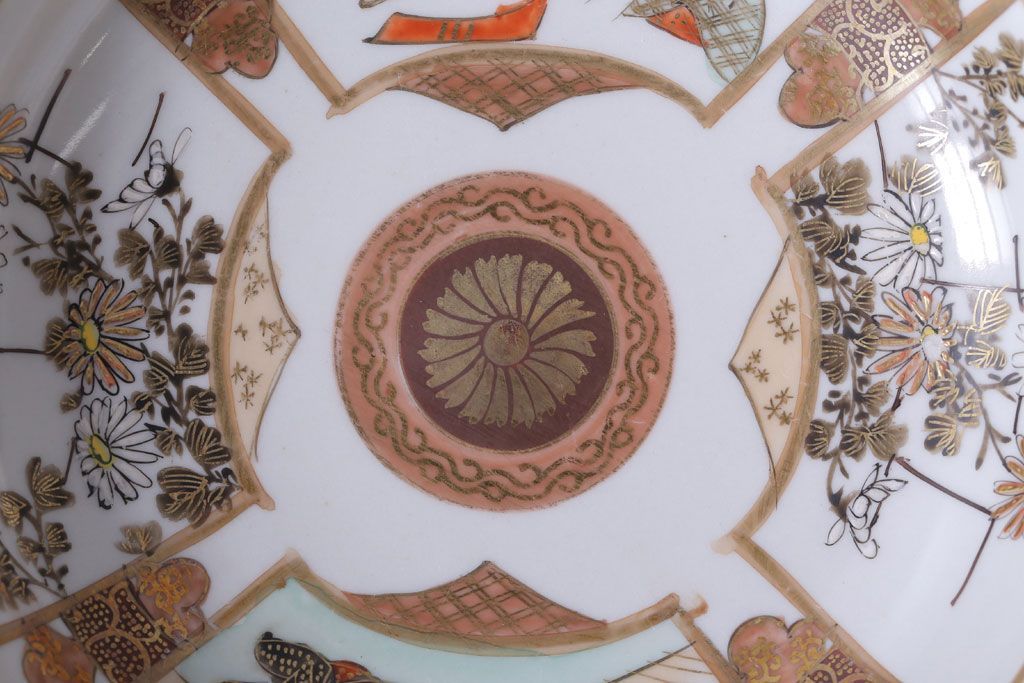 アンティーク雑貨　古民具・骨董　明治〜大正　九谷色絵なます皿5客セット