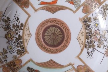 アンティーク雑貨　古民具・骨董　明治〜大正　九谷色絵なます皿5客セット