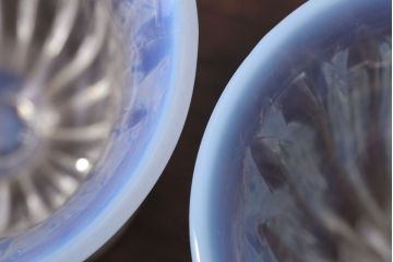 アンティーク雑貨　昭和レトロ　古いガラスの氷コップ2個セット