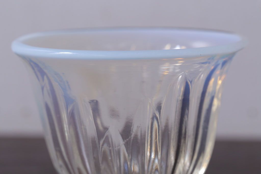 アンティーク雑貨　昭和レトロ　古いガラスの氷コップ2個セット