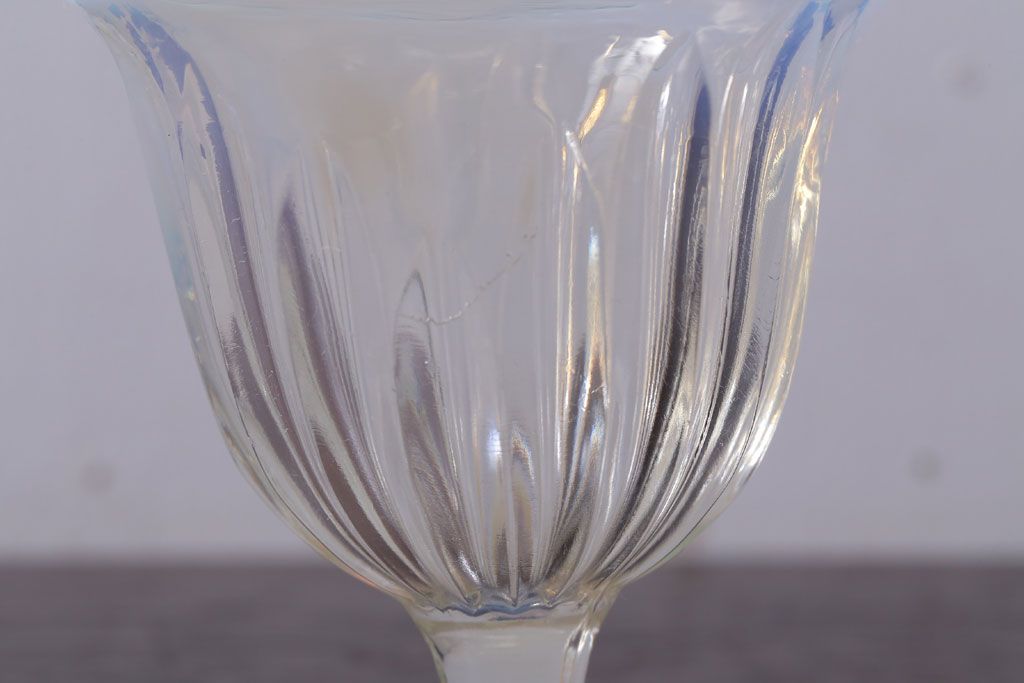 アンティーク雑貨　昭和レトロ　古いガラスの氷コップ2個セット