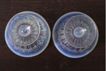 アンティーク雑貨　昭和レトロ　古いガラスの氷コップ2個セット