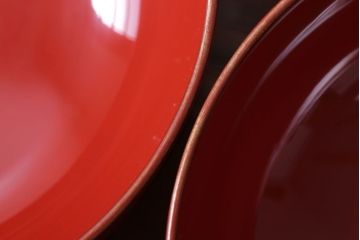 アンティーク雑貨　和製アンティーク　昭和十四年　輪島朱塗　桐蒔絵の木製椀9客