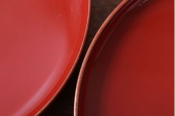 アンティーク雑貨　和製アンティーク　昭和十四年　輪島朱塗　桐蒔絵の木製椀9客