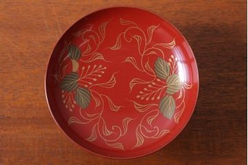 アンティーク雑貨　和製アンティーク　昭和十四年　輪島朱塗　桐蒔絵の木製香台10客セット