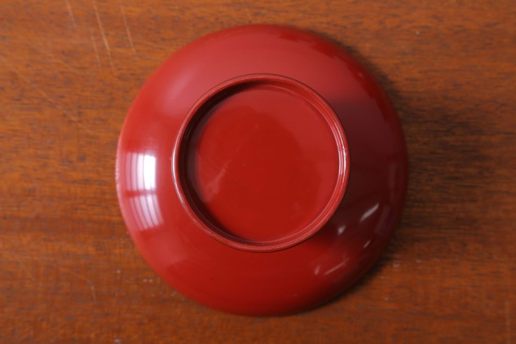 アンティーク雑貨　和製アンティーク　昭和十四年　輪島朱塗　桐蒔絵の木製香台10客セット