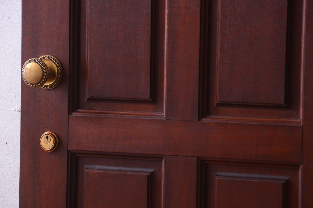 中古　無垢チーク材製!お屋敷の高級ドア(1)