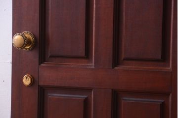 中古　無垢チーク材製!お屋敷の高級ドア(1)