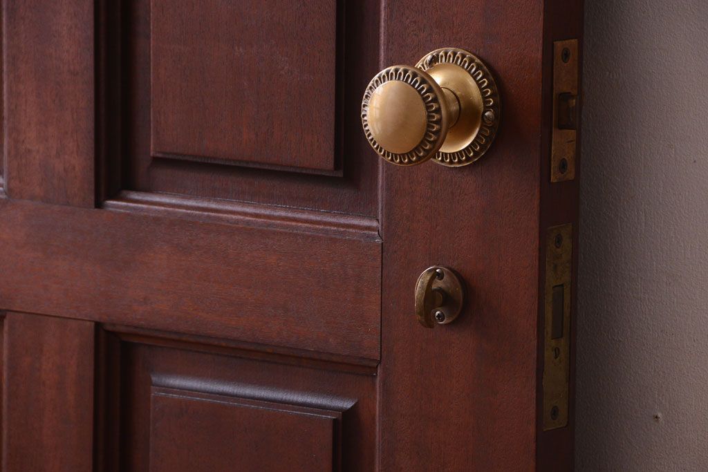 中古　無垢チーク材製!お屋敷の高級ドア(1)