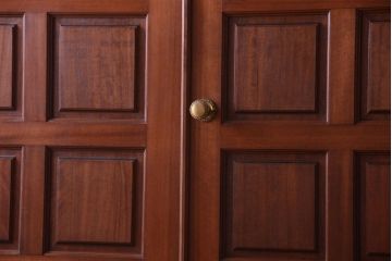 中古　高級品　無垢チーク材製!お屋敷の両開きドア