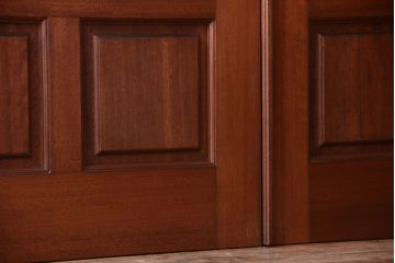 中古　高級品　無垢チーク材製!お屋敷の両開きドア