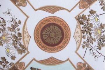 古民具・骨董　明治〜大正　九谷色絵　8寸皿5枚セット(1)