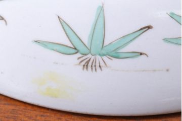 古民具・骨董　明治〜大正　九谷色絵　8寸皿5枚セット(2)