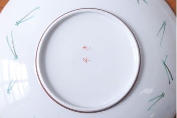 古民具・骨董　明治〜大正　九谷 8寸色絵皿5枚セット(1)