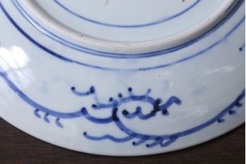 アンティーク雑貨　古民具・骨董　幕末〜明治　染付　微塵唐草　尺皿