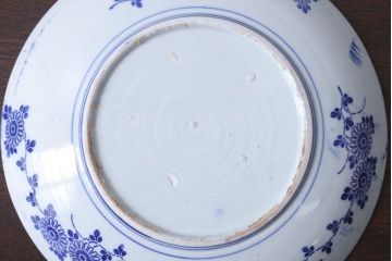 アンティーク雑貨　古民具・骨董　明治〜大正　富士と船の図　印判皿