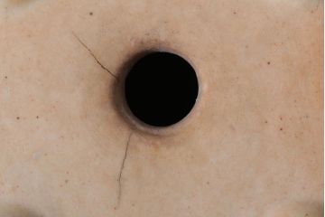 アンティーク雑貨　古民具・骨董　梅の図　小さな青磁植木鉢(八角型)