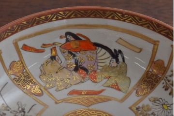 古民具・骨董　明治〜大正　九谷色絵なます皿6客セット