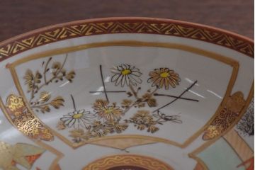 古民具・骨董　明治〜大正　九谷色絵なます皿6客セット