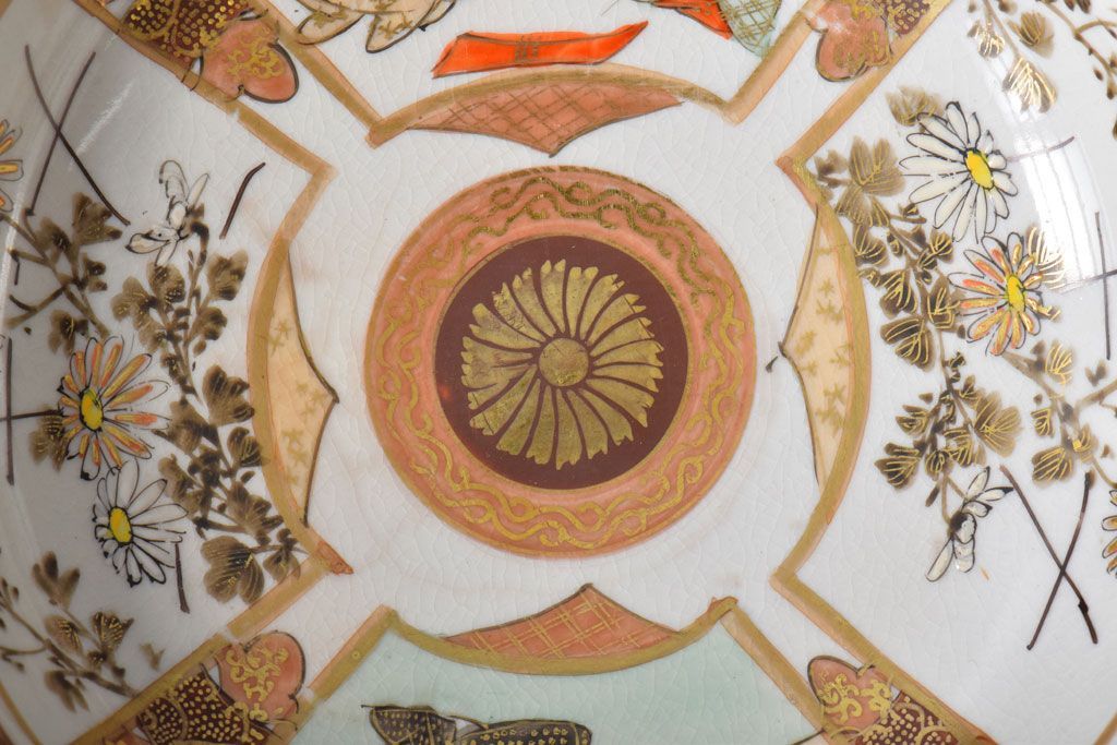 古民具・骨董　明治〜大正　九谷色絵なます皿6客セット