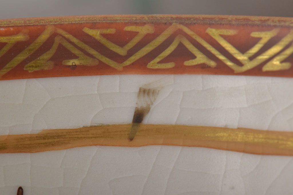 古民具・骨董　明治〜大正　九谷色絵なます皿6客セット