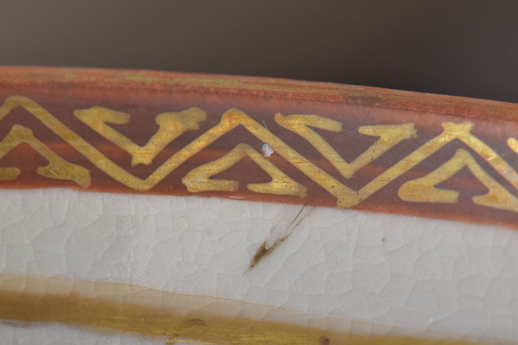 古民具・骨董　明治〜大正　九谷色絵なます皿6客セット