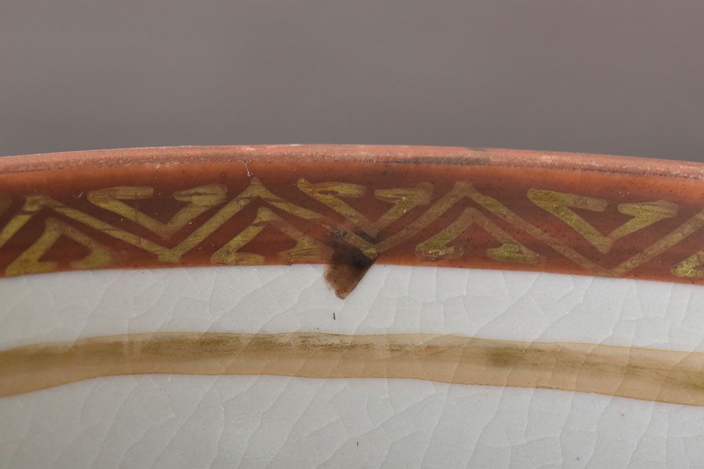 古民具・骨董　明治〜大正　九谷色絵なます皿6客セット