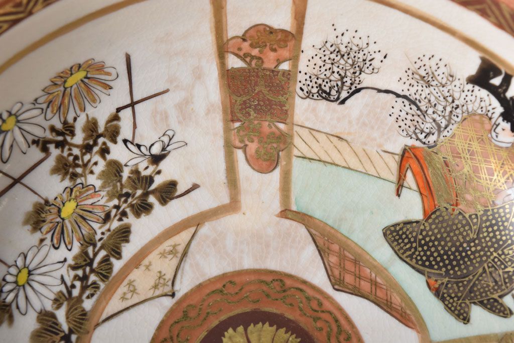 古民具・骨董　明治〜大正　九谷色絵なます皿6客セット