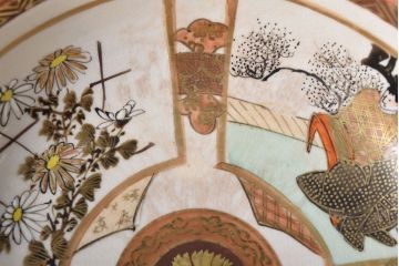 古民具・骨董　明治〜大正　九谷色絵なます皿6客セット