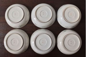 古民具・骨董　明治〜大正　九谷色絵なます皿6客セット