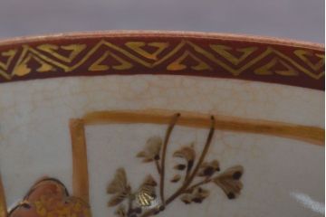 古民具・骨董　明治〜大正　九谷色絵なます皿5客セット(3)