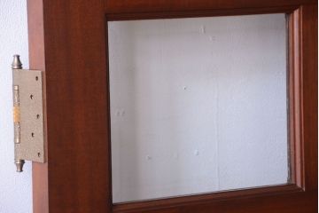 【O様ご成約分】中古　高級品　無垢チーク材製!お屋敷のガラス入りドア