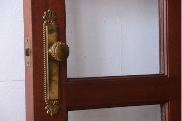 【O様ご成約分】中古　高級品　無垢チーク材製!お屋敷のガラス入りドア