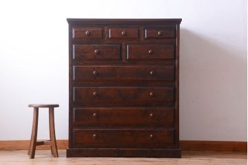 中古　北海道民芸家具　シックなチェスト(定価約24万円)(2)