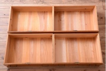 レトロ家具　昭和レトロ　ナラ材製!横型アンティークチェスト