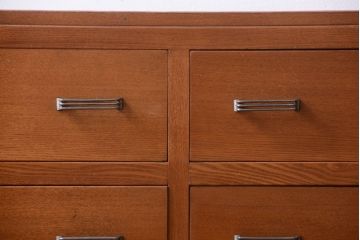 レトロ家具　昭和レトロ　ナラ材製!横型アンティークチェスト