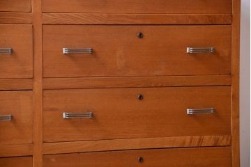 レトロ家具　昭和レトロ　ナラ材製!横型アンティークチェスト