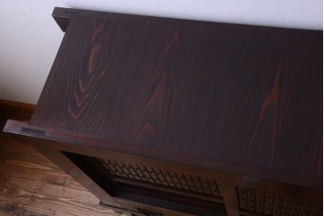 アンティーク家具　古民具・骨董　脚付き!六尺水屋箪笥サイドボード(2)