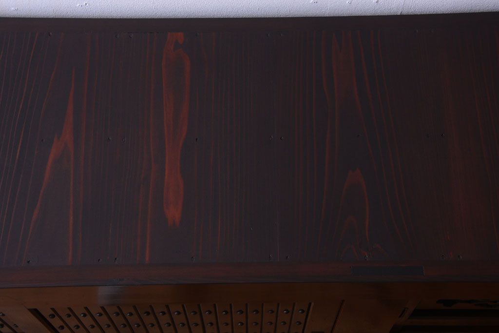 アンティーク家具　古民具・骨董　脚付き!六尺水屋箪笥サイドボード(2)