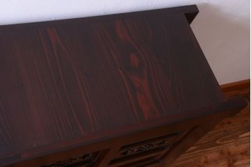 アンティーク家具　古民具・骨董　脚付き!六尺水屋箪笥サイドボード(2)