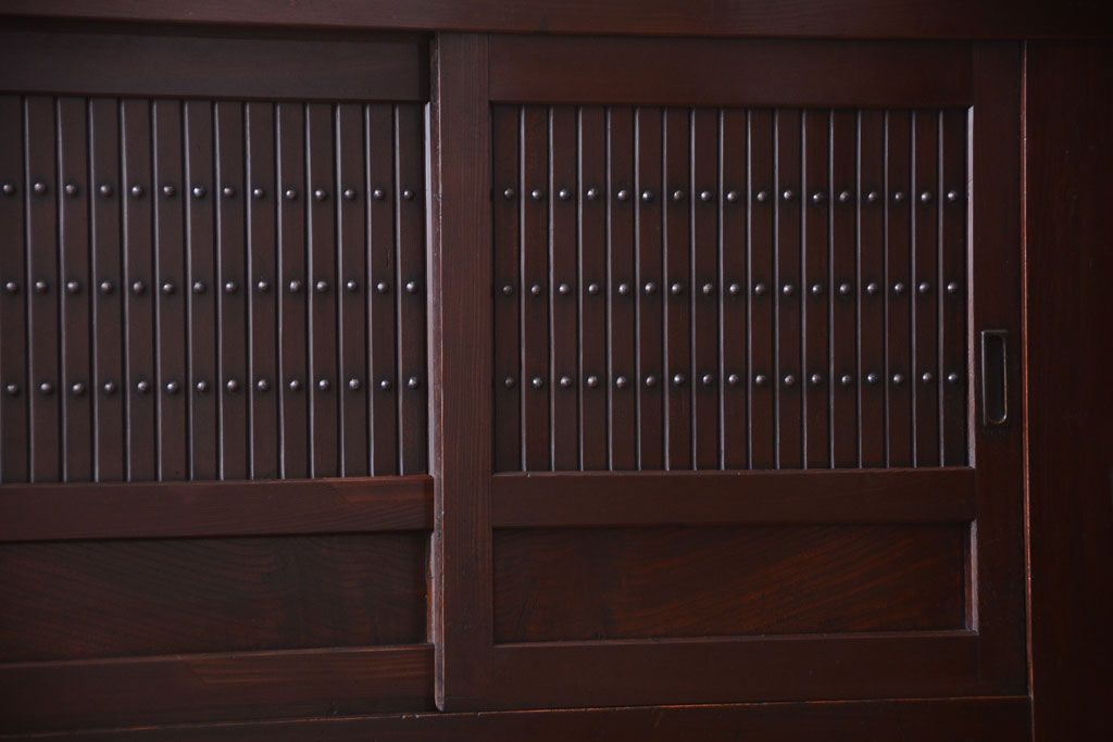 アンティーク家具　古民具・骨董　脚付き!六尺水屋箪笥サイドボード(2)