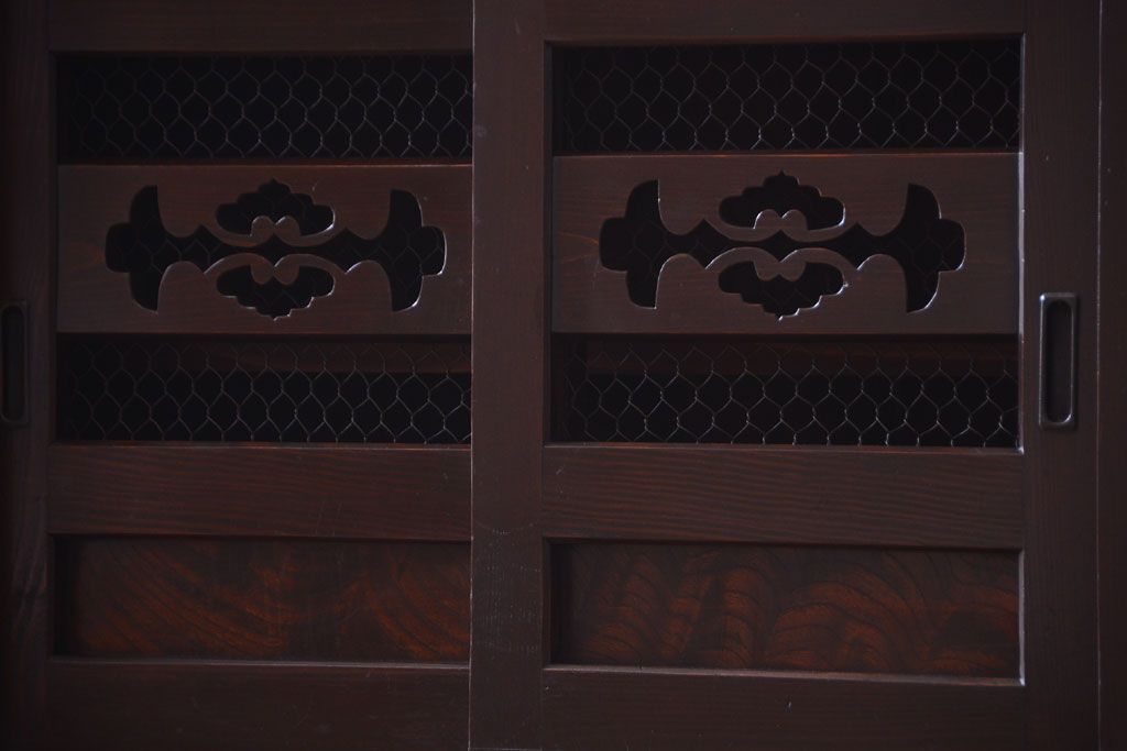 アンティーク家具　古民具・骨董　脚付き!六尺水屋箪笥サイドボード(2)