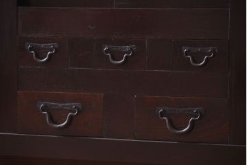 アンティーク家具　古民具・骨董　脚付き!六尺水屋箪笥サイドボード(2)