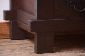 アンティーク家具　古民具・骨董　脚付き!六尺水屋箪笥サイドボード(2)