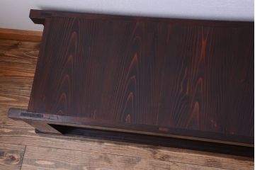 アンティーク家具　古民具・骨董　六尺　明治期　和モダンスタイル!上品な水屋箪笥ローボード(テレビ台、キャビネット、収納棚)