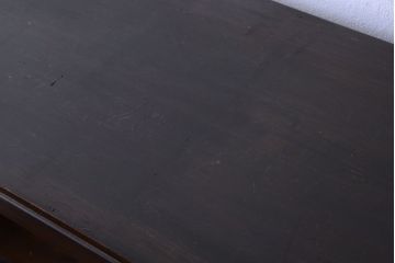 レトロ家具　和製アンティーク　モールガラス入り!大ぶりなレトロ本箱(ブックケース)