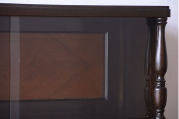 レトロ家具　和製アンティーク　モールガラス入り!大ぶりなレトロ本箱(ブックケース)