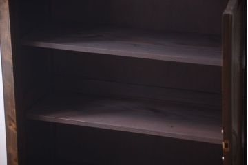 レトロ家具　和製アンティーク　モールガラス入り!大ぶりなレトロ本箱(ブックケース)